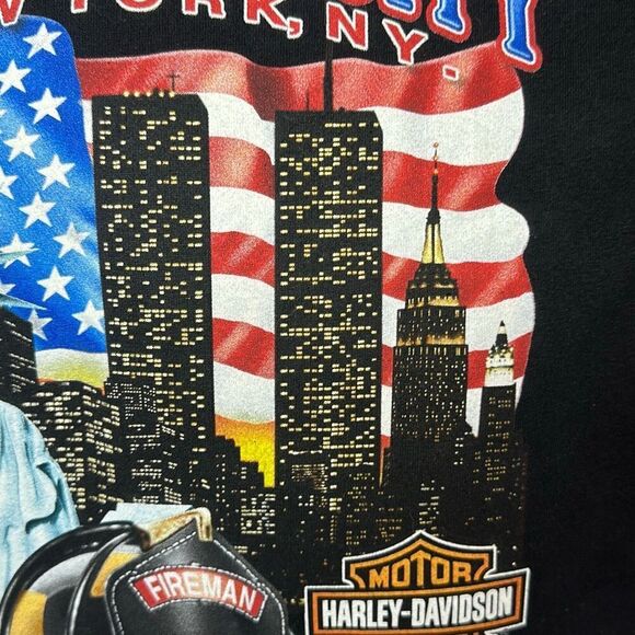 Harley Davidson Motorcycles Spell Out Throw Pillow 15"x17" New York - Picture 5 of 7